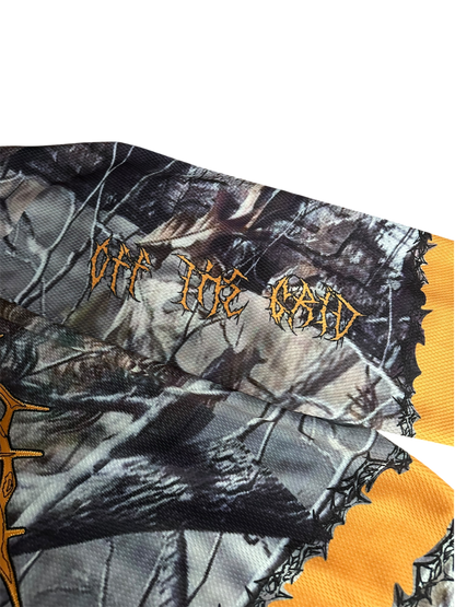 Off The Grid camo hockey jersey in an oversize streetwear fit - sleeves view